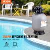 imageVEVOR Sand Filter 19inch Up to 45 GPM Flow Rate Above Inground Swimming Pool Sand Filter System with 7Way MultiPort Valve Filter Backwash Rinse Recirculate Waste Winter Closed Functions16 inch