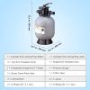 imageVEVOR Sand Filter 19inch Up to 45 GPM Flow Rate Above Inground Swimming Pool Sand Filter System with 7Way MultiPort Valve Filter Backwash Rinse Recirculate Waste Winter Closed Functions16 inch