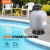 imageVEVOR Sand Filter 19inch Up to 45 GPM Flow Rate Above Inground Swimming Pool Sand Filter System with 7Way MultiPort Valve Filter Backwash Rinse Recirculate Waste Winter Closed Functions24 inch