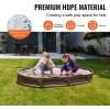 imageVEVOR Sandbox with Cover 486x486x124 Square Sand Box HDPE Sand Pit with 4 Corner Seats ampamp Bottom Liner Gift for Ages 312 Years Old Backyard Garden Easy Assembly Brown BrownOval