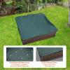 imageVEVOR Sandbox with Cover 486x486x124 Square Sand Box HDPE Sand Pit with 4 Corner Seats ampamp Bottom Liner Gift for Ages 312 Years Old Backyard Garden Easy Assembly Brown BrownEspressp Square