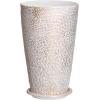 imageVEVOR Set of 2 Tall Outdoor Planters 21quot H Round Large Planters for Front Porch and Patio Stone Finish Flower Tree Plant PotsRound 21inch Stone Finish