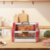 imageVEVOR Shawarma Grill Machine 5 Strings of Barbecue Capacity Chicken Shawarma Cooker Machine Gas ampamp Electric Broiler Gyro Rotisserie Oven Doner Kebab Machine for Home Restaurant Kitchen Parties125 L