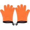 imageVEVOR Silicone Smoker Oven Gloves NonSlip Heat Resident BBQ Grill Gloves with Fingers Waterproof ampamp Hangable Design Easy to Clean ampamp Store for Grilling Oven BBQ Baking Frying