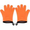 imageVEVOR Silicone Smoker Oven Gloves NonSlip Heat Resident BBQ Grill Gloves with Fingers Waterproof ampamp Hangable Design Easy to Clean ampamp Store for Grilling Oven BBQ Baking Frying
