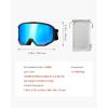 imageVEVOR Ski Goggles Cylindrical Lens with Revo Coating OTG Anti fog Snow Goggles TPU Frame ampamp Ventilation StructureBlue