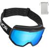 imageVEVOR Ski Goggles Cylindrical Lens with Revo Coating OTG Anti fog Snow Goggles TPU Frame ampamp Ventilation StructureBlue