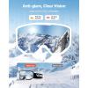 imageVEVOR Ski Goggles Cylindrical Lens with Revo Coating OTG Anti fog Snow Goggles TPU Frame ampamp Ventilation StructureOrange