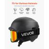 imageVEVOR Ski Goggles Cylindrical Lens with Revo Coating OTG Anti fog Snow Goggles TPU Frame ampamp Ventilation StructureOrange