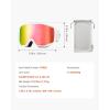 imageVEVOR Ski Goggles Cylindrical Lens with Revo Coating OTG Anti fog Snow Goggles TPU Frame ampamp Ventilation StructurePink