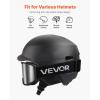 imageVEVOR Ski Goggles Cylindrical Lens with Revo Coating OTG Anti fog Snow Goggles TPU Frame ampamp Ventilation StructureSilver