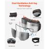 imageVEVOR Ski Goggles Cylindrical Lens with Revo Coating OTG Anti fog Snow Goggles TPU Frame ampamp Ventilation StructureSilver