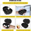 imageVEVOR Skull Ice Cube Tray 4Grid Skull Ice Ball Maker Flexible Black Silicone Ice Tray with Lid ampamp Funnel Funny Skull Ice Cubes 16quotx18quot Each for Beverage Chocolate etc on Parties ampamp HolidaysBlack