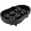 imageVEVOR Skull Ice Cube Tray 4Grid Skull Ice Ball Maker Flexible Black Silicone Ice Tray with Lid ampamp Funnel Funny Skull Ice Cubes 16quotx18quot Each for Beverage Chocolate etc on Parties ampamp HolidaysBlack