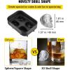 imageVEVOR Skull Ice Cube Tray 4Grid Skull Ice Ball Maker Flexible Black Silicone Ice Tray with Lid ampamp Funnel Funny Skull Ice Cubes 16quotx18quot Each for Beverage Chocolate etc on Parties ampamp HolidaysWhite
