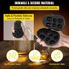 imageVEVOR Skull Ice Cube Tray 4Grid Skull Ice Ball Maker Flexible Black Silicone Ice Tray with Lid ampamp Funnel Funny Skull Ice Cubes 16quotx18quot Each for Beverage Chocolate etc on Parties ampamp HolidaysBlack