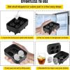 imageVEVOR Skull Ice Cube Tray 4Grid Skull Ice Ball Maker Flexible Black Silicone Ice Tray with Lid ampamp Funnel Funny Skull Ice Cubes 16quotx18quot Each for Beverage Chocolate etc on Parties ampamp HolidaysWhite