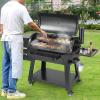 imageVEVOR Smoker Grill Portable Wood Pellet Grill with Cart 8 IN 1 BBQ Grill with PID Temperature Control ampamp Meat Probe for Outdoor Cooking Barbecue Camping Picnic 840 sq Patio and Backyard Black