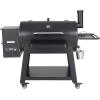 imageVEVOR Smoker Grill Portable Wood Pellet Grill with Cart 8 IN 1 BBQ Grill with PID Temperature Control ampamp Meat Probe for Outdoor Cooking Barbecue Camping Picnic 840 sq Patio and Backyard Black