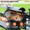 imageVEVOR Smoker Grill Portable Wood Pellet Grill with Cart 8 IN 1 BBQ Grill with PID Temperature Control for Outdoor Cooking Barbecue Camping Picnic 730 sq Patio and Backyard Black730 sqin