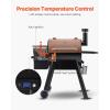 imageVEVOR Smoker Grill Portable Wood Pellet Grill with Cart 8 IN 1 BBQ Grill with PID Temperature Control for Outdoor Cooking Barbecue Camping Picnic 730 sq Patio and Backyard Black575 sqin