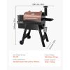 imageVEVOR Smoker Grill Portable Wood Pellet Grill with Cart 8 IN 1 BBQ Grill with PID Temperature Control for Outdoor Cooking Barbecue Camping Picnic 730 sq Patio and Backyard Black575 sqin