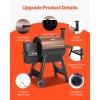 imageVEVOR Smoker Grill Portable Wood Pellet Grill with Cart 8 IN 1 BBQ Grill with PID Temperature Control for Outdoor Cooking Barbecue Camping Picnic 730 sq Patio and Backyard Black575 sqinWIFI