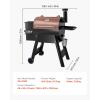 imageVEVOR Smoker Grill Portable Wood Pellet Grill with Cart 8 IN 1 BBQ Grill with PID Temperature Control for Outdoor Cooking Barbecue Camping Picnic 730 sq Patio and Backyard Black575 sqinWIFI