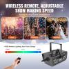 imageVEVOR Snow Machine 1500W Snow Maker Machine with 2 Remotes Control and 5L Large Capacity Water Tank High Output Snowflake Maker Stage Snow Effect for Christmas Halloween Wedding DJ PartiesBlack  650w