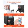 imageVEVOR Snow Machine 1500W Snow Maker Machine with 2 Remotes Control and 5L Large Capacity Water Tank High Output Snowflake Maker Stage Snow Effect for Christmas Halloween Wedding DJ PartiesBlack  1500wDMX512
