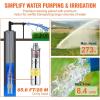 imageVEVOR Solar Water Pump 48V DC 369W Submersible Deep Well Pump Max Flow 84 GPM Max Head 273 ft Max Submersion 656 ft Solar Powered Water Pump for Well Farm Ranch Irrigation Livestock Drinking48V 369W 3