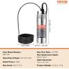 imageVEVOR Solar Water Pump 48V DC 369W Submersible Deep Well Pump Max Flow 84 GPM Max Head 273 ft Max Submersion 656 ft Solar Powered Water Pump for Well Farm Ranch Irrigation Livestock Drinking12V 120W 4