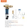 imageVEVOR Spin Down Sediment Filter 360 Mountable 4th Gen Backwash PreFiltration BiSide Scraper Flush 20 GPM Reusable Whole House Water Filter Pressure Gauge 34quot MNPTBackflush Filter
