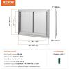 imageVEVOR Stainless Steel BBQ Access Door 24W x 17H Inch Single Vertical Wall Door with Handle and Vents for Outdoor Kitchen Grilling StationRecessed Handles