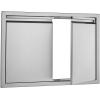 imageVEVOR Stainless Steel BBQ Access Door 24W x 17H Inch Single Vertical Wall Door with Handle and Vents for Outdoor Kitchen Grilling StationRecessed Handles