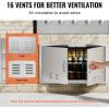 imageVEVOR Stainless Steel BBQ Access Door 24W x 17H Inch Single Vertical Wall Door with Handle and Vents for Outdoor Kitchen Grilling StationVents