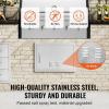 imageVEVOR Stainless Steel BBQ Access Door 24W x 17H Inch Single Vertical Wall Door with Handle and Vents for Outdoor Kitchen Grilling StationVents