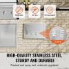 imageVEVOR Stainless Steel BBQ Access Door 24W x 17H Inch Single Vertical Wall Door with Handle and Vents for Outdoor Kitchen Grilling StationVents