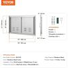 imageVEVOR Stainless Steel BBQ Access Door 24W x 17H Inch Single Vertical Wall Door with Handle and Vents for Outdoor Kitchen Grilling StationVents