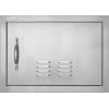 imageVEVOR Stainless Steel BBQ Access Door 24W x 17H Inch Single Vertical Wall Door with Handle and Vents for Outdoor Kitchen Grilling StationVents