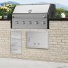imageVEVOR Stainless Steel BBQ Access Door 24W x 17H Inch Single Vertical Wall Door with Handle and Vents for Outdoor Kitchen Grilling StationVents