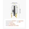 imageVEVOR Stainless Steel Beverage Dispenser 27 Gallon Drink Dispenser with Alcohol Burner Hot ampamp Cold Drink Dispensers for Coffee Tea Hot Water with Spigot Ice Tube for Restaurants Hotels Parties34 Gal