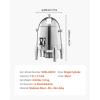 imageVEVOR Stainless Steel Beverage Dispenser 27 Gallon Drink Dispenser with Alcohol Burner Hot ampamp Cold Drink Dispensers for Coffee Tea Hot Water with Spigot Ice Tube for Restaurants Hotels Parties27 Gal