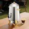 imageVEVOR Stainless Steel Beverage Dispenser 27 Gallon Drink Dispenser with Alcohol Burner Hot ampamp Cold Drink Dispensers for Coffee Tea Hot Water with Spigot Ice Tube for Restaurants Hotels Parties34 Gal