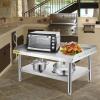 imageVEVOR Stainless Steel Equipment Grill Stand 60 x 30 x 24 Inches Stainless Table Grilling Stand Table with Undershelf Equipment Standing Grill Desk for Hotel Home Restaurant Kitchen603024 Inch