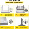 imageVEVOR Stainless Steel Equipment Grill Stand 60 x 30 x 24 Inches Stainless Table Grilling Stand Table with Undershelf Equipment Standing Grill Desk for Hotel Home Restaurant Kitchen603024 Inch