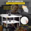 imageVEVOR Stainless Steel Equipment Grill Stand 60 x 30 x 24 Inches Stainless Table Grilling Stand Table with Undershelf Equipment Standing Grill Desk for Hotel Home Restaurant Kitchen603024 Inch