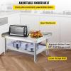 imageVEVOR Stainless Steel Equipment Grill Stand 60 x 30 x 24 Inches Stainless Table Grilling Stand Table with Undershelf Equipment Standing Grill Desk for Hotel Home Restaurant Kitchen603024 Inch