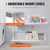 imageVEVOR Stainless Steel Prep Table 30 x 72 x 34 Inch 920 lbs Load Capacity Heavy Duty Metal Worktable with 3 Adjustable Height Levels Commercial Workstation for Kitchen Garage Restaurant Backyard30 x 60 x 34 Inch