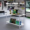 imageVEVOR Stainless Steel Prep Table 30 x 72 x 34 Inch 920 lbs Load Capacity Heavy Duty Metal Worktable with 3 Adjustable Height Levels Commercial Workstation for Kitchen Garage Restaurant Backyard24 x 60 x 34 Inch